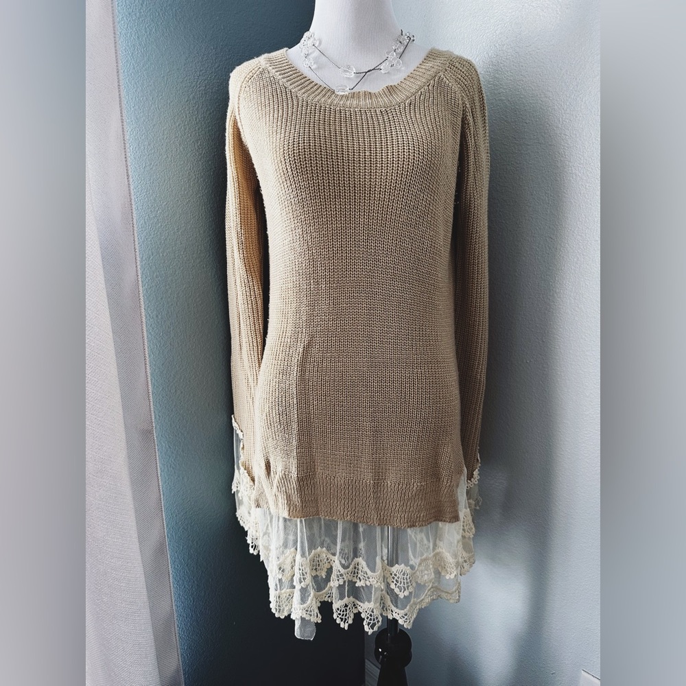 Spool 72 Sweater with Lace